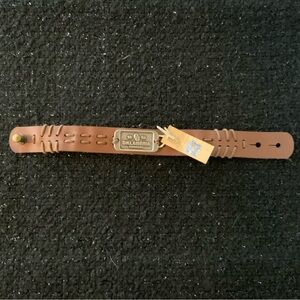 Oklahoma Sooners Brown Leather Bracelet